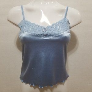Eva Cervantes top Small cami floral lace trim Y2K lingerie early 2000's VINTAGE